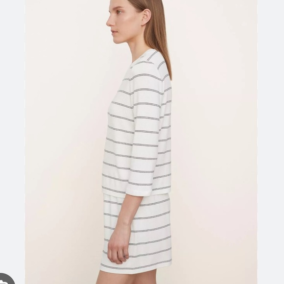 Vince Stripe 2 pc Set Sweater Knit Summer Shorts / Top black and white XL - Picture 3 of 14